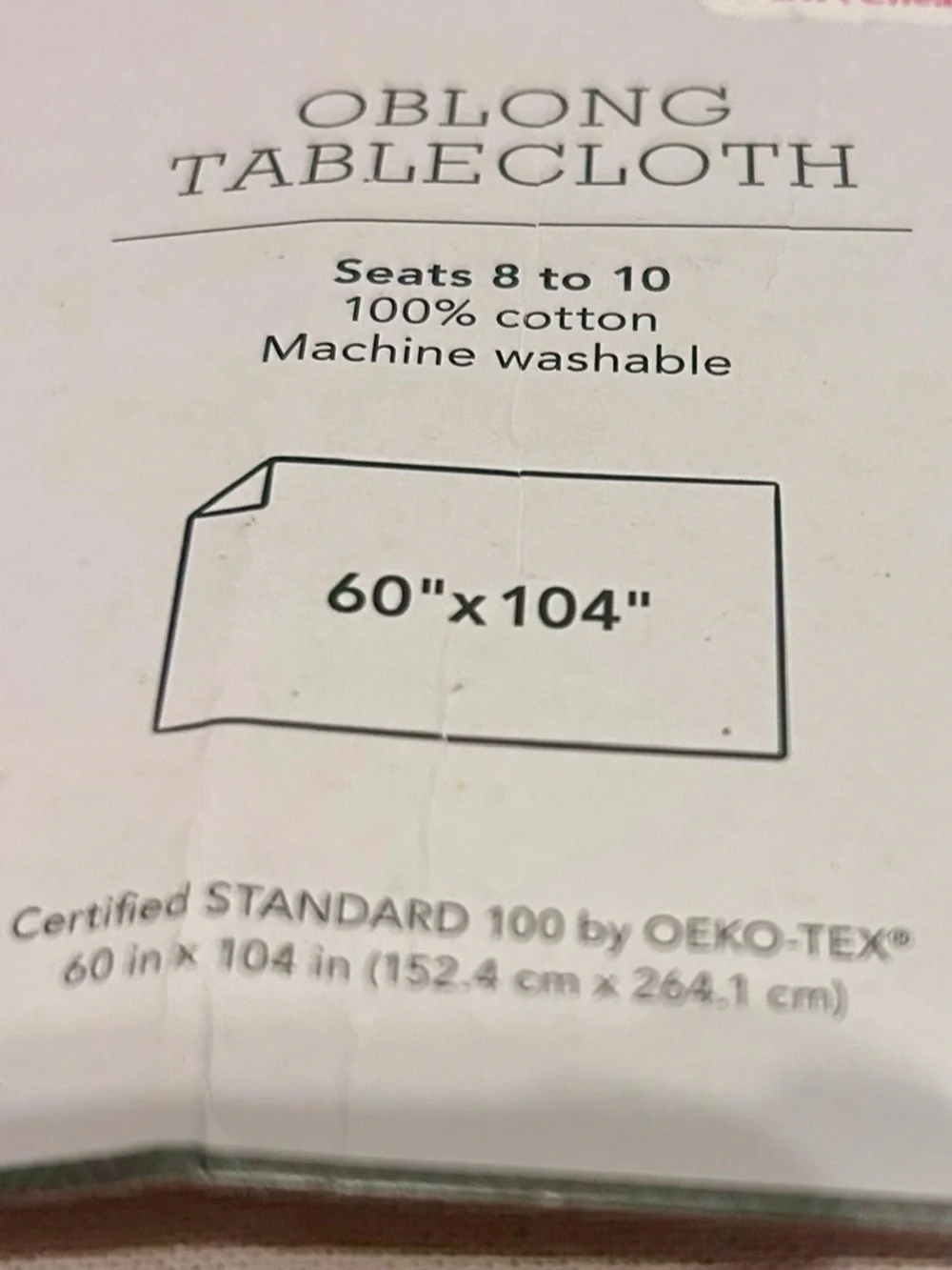 Threshold Oblong Tablecloth, 60” x 104”